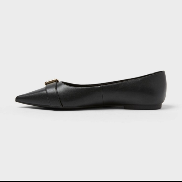 A New Day | Women's Valentina Pointed Toe Buckle Ballet Flats with Memory Foam - Picture 4 of 5